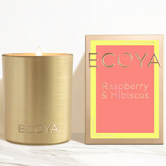Ecoya Holiday Collection Raspberry & Hibiscus Soy Wax Candle