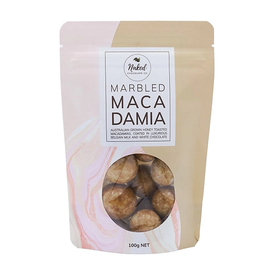 Naked Chocolate Co. Marbled Chocolate Macadamias 100g