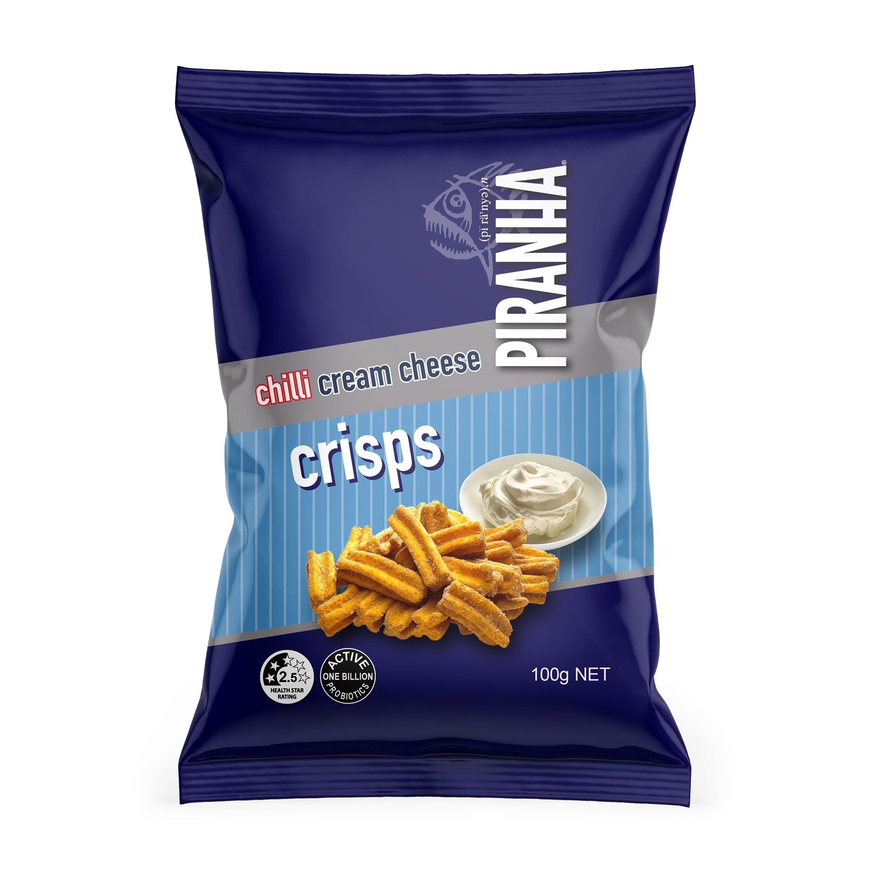 Piranha Chill Cream Cheese Soy Crisps 100g