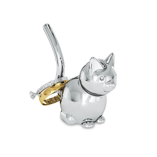 Chrome Cat Ring Holder