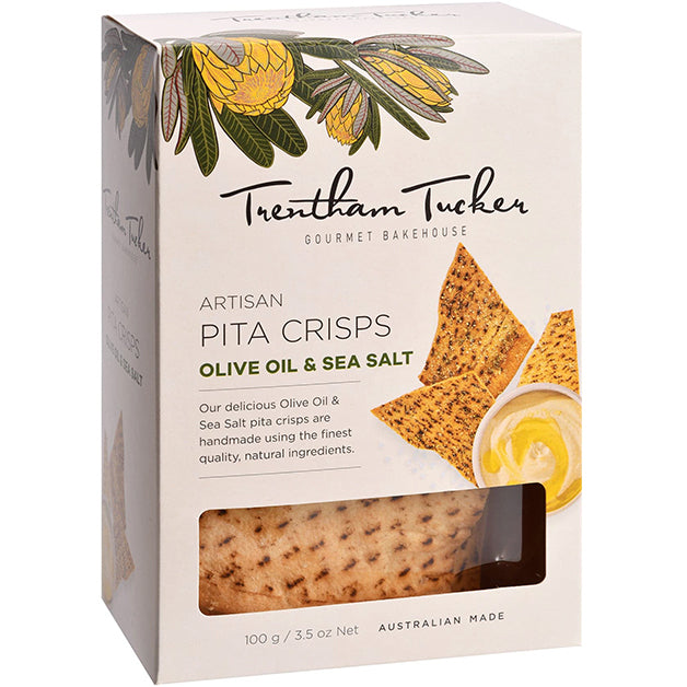 Trentham Tucker Olive Oil & Sea Salt Pita Crisps 100g