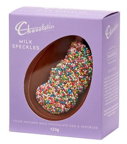 Chocolatier Milk Speckles Half Egg 120g